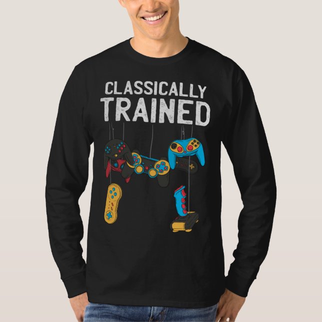 Camiseta Classically Trained Retro Video and Computer Gamin (Frente)