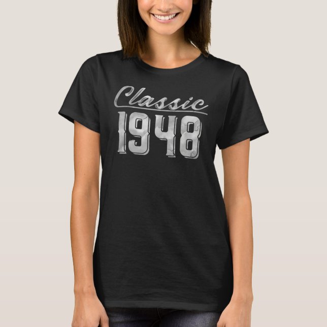 Camiseta Clássico 1948 - Todas as Peças Genuínas B Retro de (Frente)