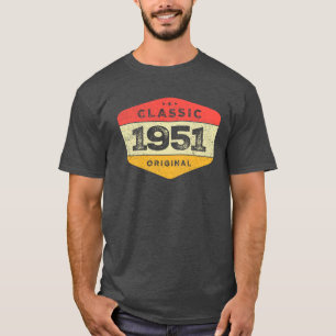 Camiseta Clássico 1951 72º Aniversário Vintage