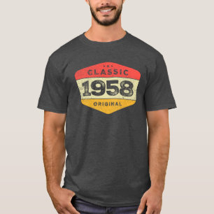 Camiseta Clássico 1958 65th Birthday Vintage