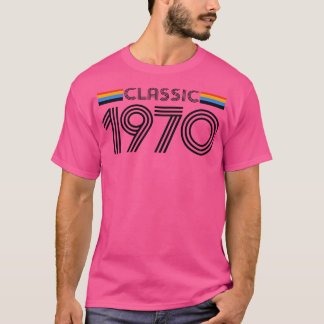 Camiseta Clássico 1970 Vintage Retro Birthday Design 1