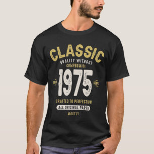 Camiseta Clássico 1975 - 47º aniversário Retro Vintage