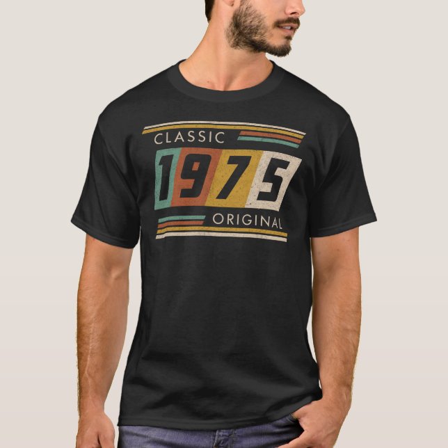 Camiseta Clássico 1975 - Estilo original de verão (Frente)
