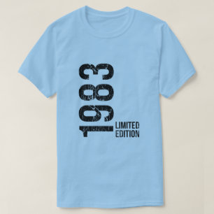 Camiseta Clássico 1983 - Mulheres Homens Divertido Retro An
