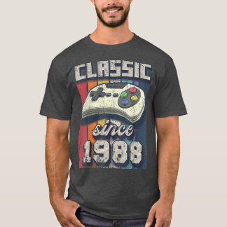 Camiseta Clássico 1988 34º Aniversário - Controle de Vídeo