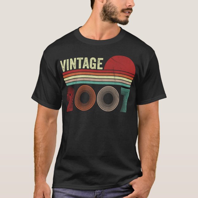 Camiseta Clássico 2007 Engraçado Meninos e Raparigas com 13 (Frente)