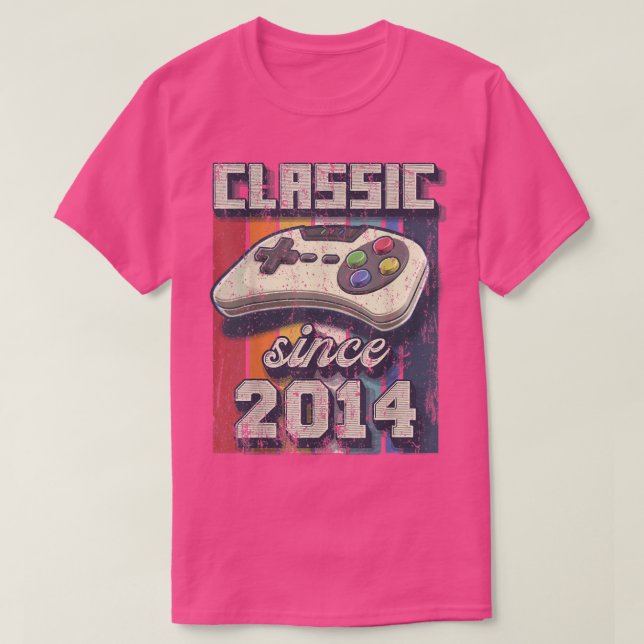 Camiseta Clássico 2014 8.º Aniversário do Controle de Vídeo (Frente do Design)