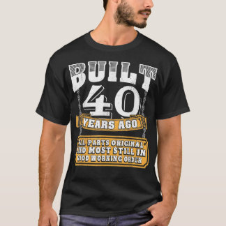 Camiseta Clássico 40 anos construído em 1982 presentes orig