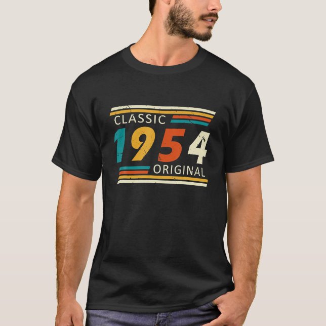 Camiseta Clássico Ano de Nascimento 1954 Original Retrô Vin (Frente)