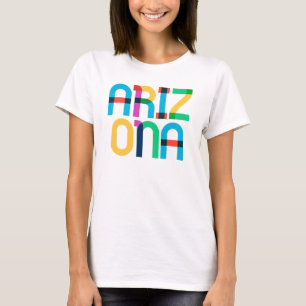 Camiseta Clássico Arizona Vintage Colorido Arte Pop dos Ano