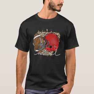 Camiseta Clássico até Jogo de Capacete de Futebol Leopard d