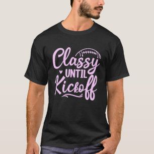 Camiseta Clássico até Jogo de Futebol Rosa