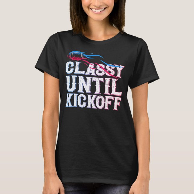 Camiseta Clássico até Jogo do Dia do Jogo Mo Americano de F (Frente)