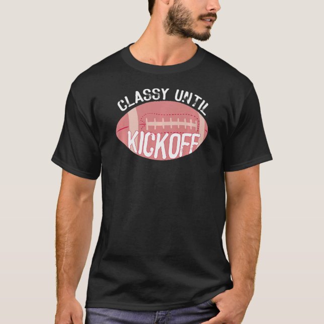 Camiseta Clássico até Jogo do Dia do Jogo Mo Americano de F (Frente)