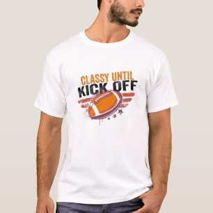Camiseta Clássico até Jogo Engraçado Futebol Retro Vintage