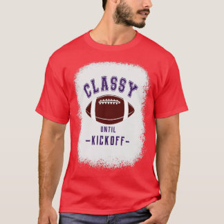 Camiseta Clássico até Jogo Roxo Letras Esportivas D