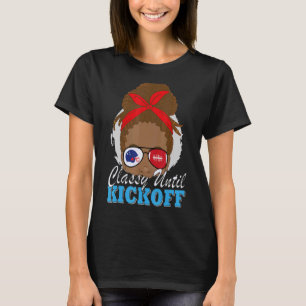 Camiseta Clássico até Kickoff African American Football Mãe