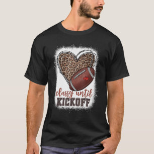 Camiseta Clássico até Kickoff American Football Ball Leopar