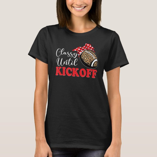 Camiseta Clássico até Kickoff American Football Leopard Gam (Frente)