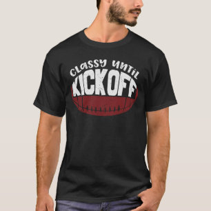 Camiseta Clássico até Kickoff Engraçado Design de futebol