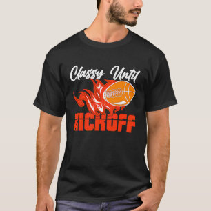 Camiseta Clássico até Kickoff Quarterback Americano Futebol