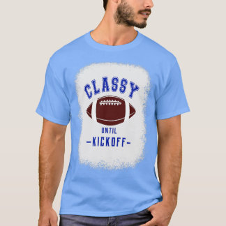 Camiseta Clássico até o início das letras azuis do ventilad
