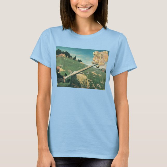 Camiseta Clássico Balanço Margery Daw, Jessie Willcox Smith (Frente)