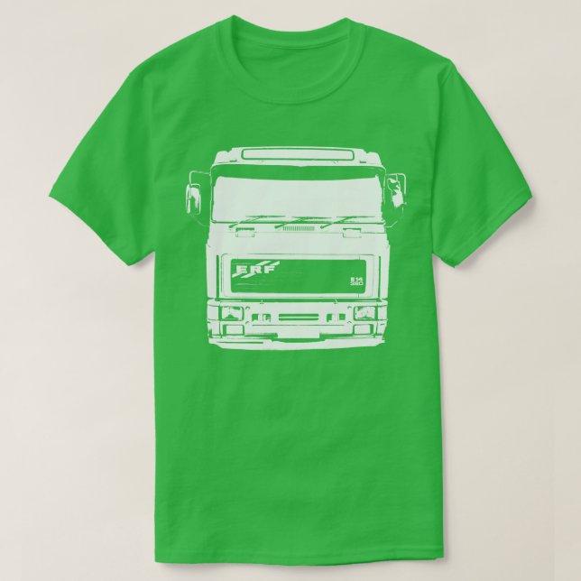 Camiseta Clássico branco monoblock do caminhão ERF E dos an (Frente do Design)