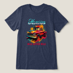 Camiseta Clássico Caminhão de Pickup Americano