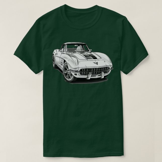 Camiseta Clássico Chevrolet Corvette (Frente do Design)