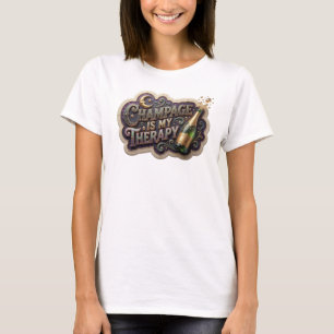 Camiseta Clássico Colorido CHAMPANHE É MINHA TERAPIA