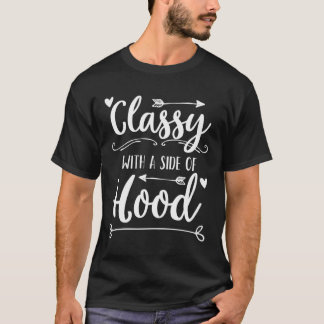 Camiseta Clássico Com Um Lado De Capuz Gelado Dizendo