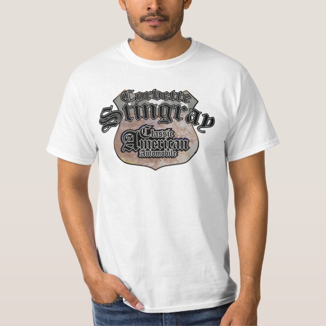 Camiseta Clássico da arraia-lixa de Chevy Corveta - matiz (Frente)