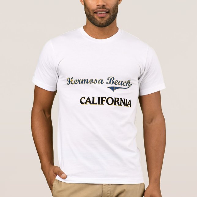 Camiseta Clássico da cidade de Califórnia da praia de (Frente)