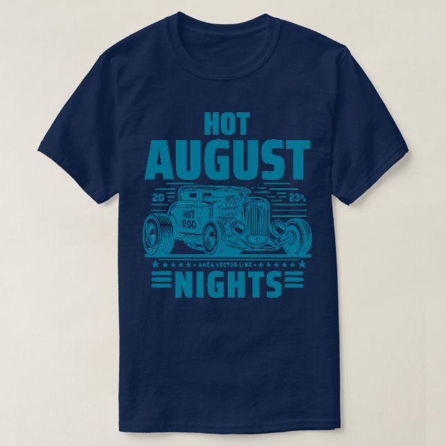Camiseta Clássico das Noites de Agosto Quente (Frente do Design)