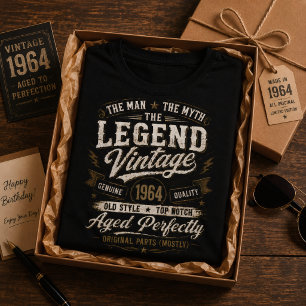 Camiseta Clássico de 1964 Envelhecido Perfeitamente 62º Ani
