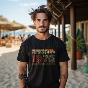 Camiseta Clássico de 1976 Vintage 1976 Ano Vintage Homens M