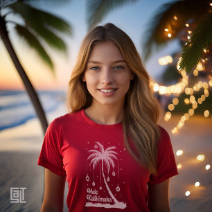 Camiseta Clássico de Natal na Praia Mele Kalikimaka