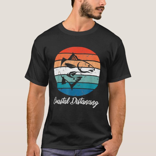 Camiseta Clássico Divertido de Pesca de Robalo com Estilo S (Frente)