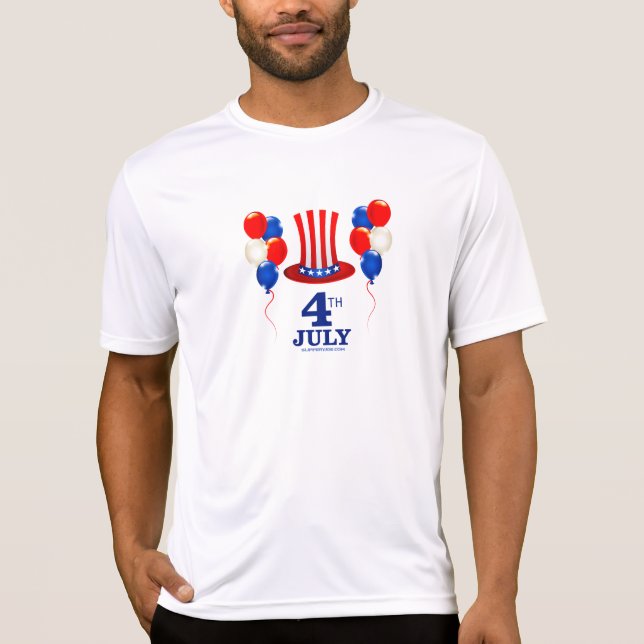 Camiseta Clássico do dia da Independência de 4 de julho do  (Frente)