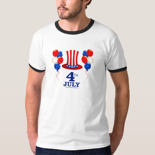 Camiseta Clássico do dia da Independência de 4 de julho do  (Frente)
