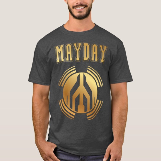 Camiseta Clássico dourado mayday vintage (Frente)