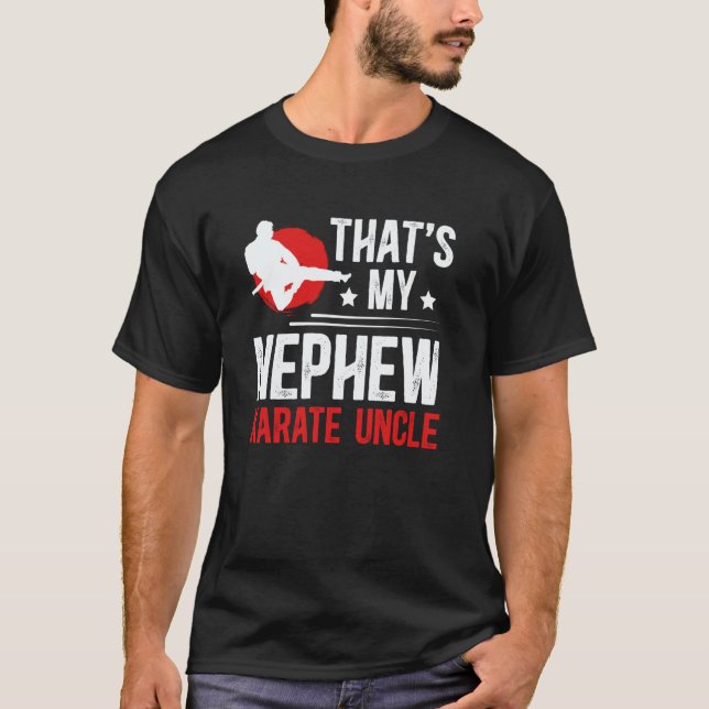 Camiseta Clássico Esse é o Meu Sobrinho Tio de Karatê Orgul (Frente)