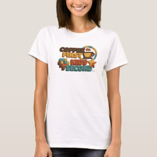 Camiseta Clássico Estilo COFEE PRIMEIRO KIDS SEGUNDO
