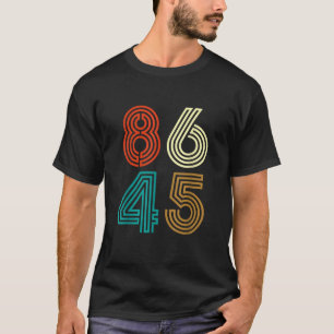 Camiseta Clássico Estilo Vintage 86 45 Anti Trump Funny T S