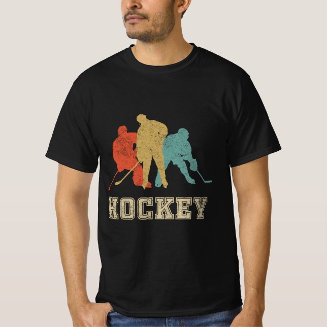 Camiseta Clássico Estilo Vintage Hockey (Frente)