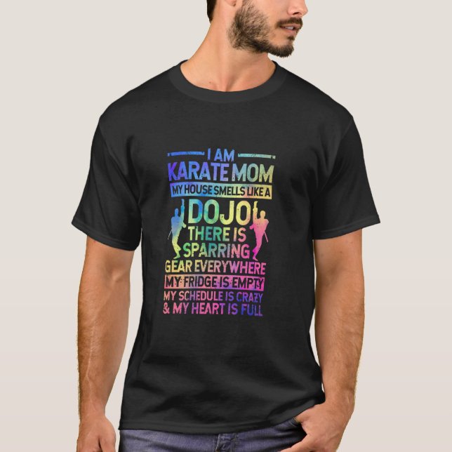 Camiseta Clássico Eu Sou Uma Mãe de Karate Japonêsa Mãe Art (Frente)