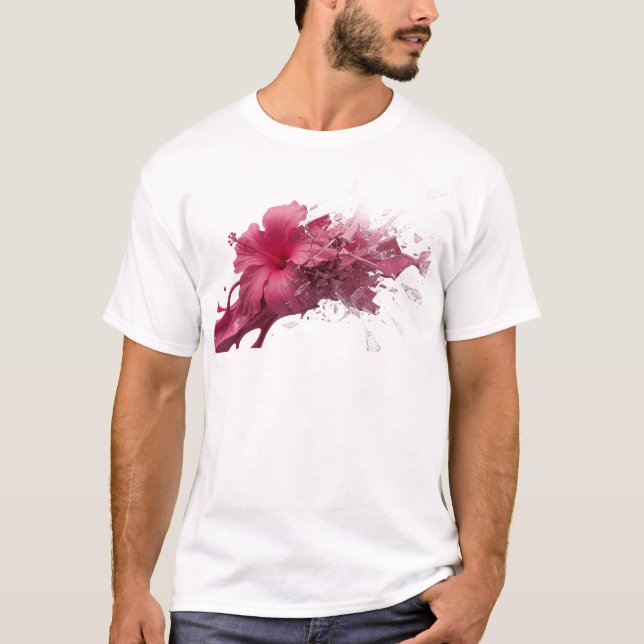 Camiseta Clássico FLOR ABSTRATA 11 Design Original (Frente)