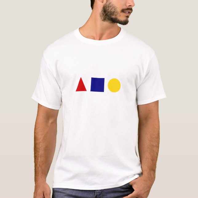 Camiseta Clássico Geométrico Bauhaus Art (Frente)