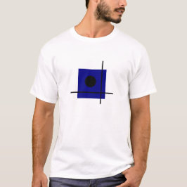 Camiseta Clássico Geométrico Bauhaus Design Blue